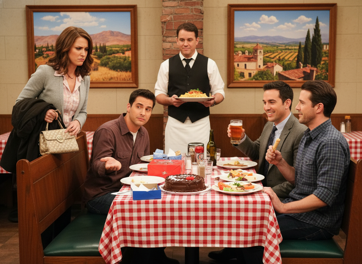 AITAH for leaving my own birthday dinner early after my boyfriend showed up with three of his friends uninvited?