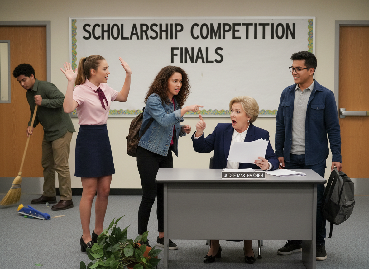 AITA for telling the judge of a scholarship competition that if she already knew who she wanted to win, to cut the crap and just let us all go home?