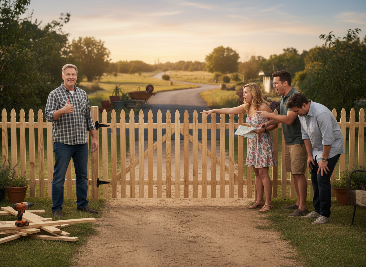 AITA For building a Fence and blocking my neighbours from the road, forcing them to take a massive detour?