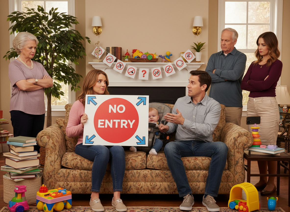 AITA for banning everyone who critiques our parenting from meeting our son?