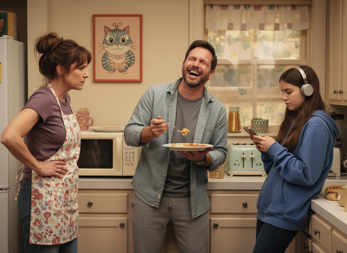 AITA for getting mad at my husband because he laughed when I told him to reheat his own dinner?