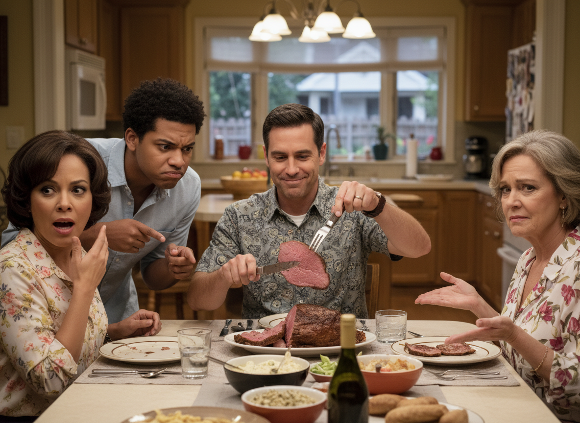 AITA for serving myself the biggest piece of meat?